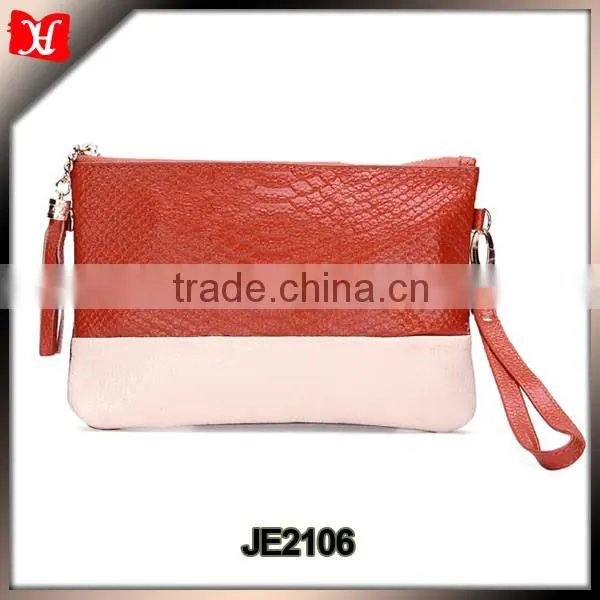 China Supplier Customized Made Womens Geniune Leather Snakeskin Clutch Bag photo-2