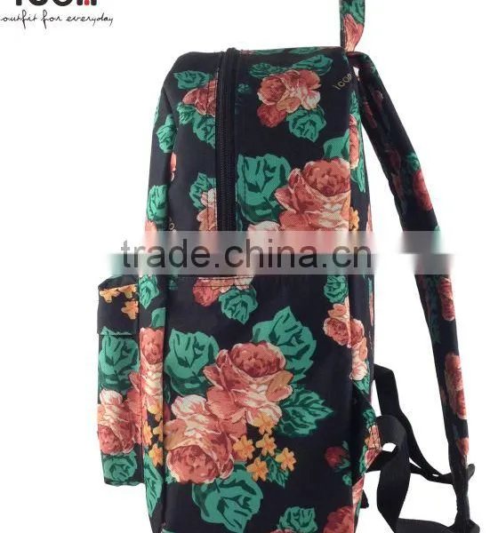 600D Polyester Flower Pattern Backpack Own Design photo-3