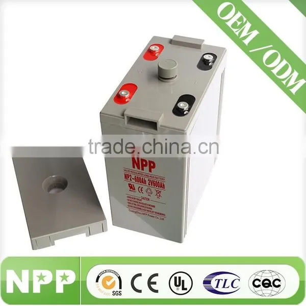 2016 Hot Sale NPP High Capacity Solar Panel 2V600AH Solar Battery photo-2
