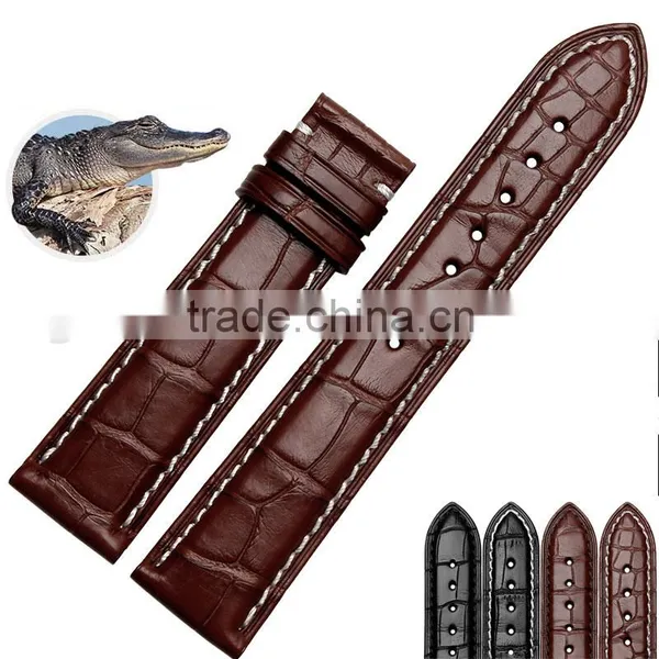 Customized Alligator Leather Watch Band 18*16|19*18|20*18|22*20mm Alligator Leather Watch Strap photo-2