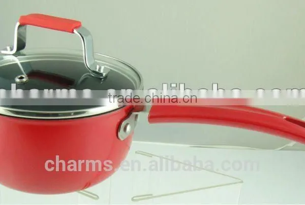 Charms Induction Cooking Pot Fabrication&stainless Steel Durm Shape Milk Pot With Glass Lid&Stainless Steel Cookware Quality Choice photo-3