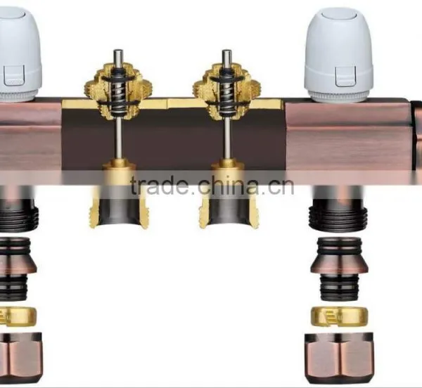 2 Ways Valve Manifold Brass Underfloor Heating Manifolds Digital Manifold photo-3