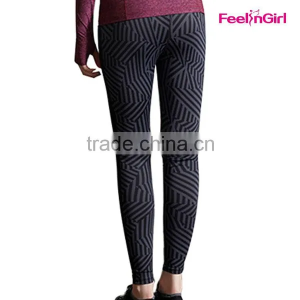 Wholesale Stripe Print Yoga Legging For Women photo-2