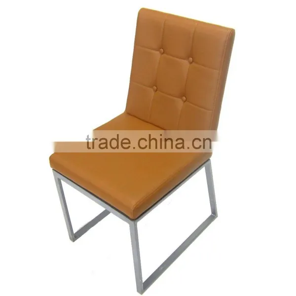 Silver Painting Metal Leg Dining Room Chair photo-5