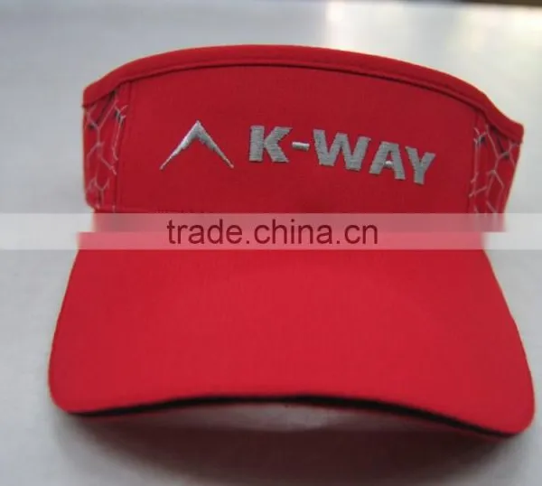 Fashion Red Custom Embroidery Sun Visors Wholesale photo-2