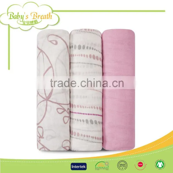 MS-01 Custom Print 100% Organic Bamboo Muslin Swaddle Baby Blanket, Muslin Blanket Baby Quality Choice photo-4