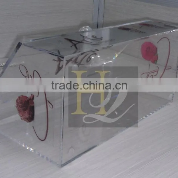 Trendy Eco-friendly Acrylic Silkscreen Printing Candy Cake Acrylic Display Box With Hinged Lid Quality Choice photo-4