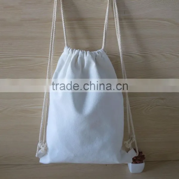 Wholesale Cotton Children Bag Drawstring School Backpack photo-3
