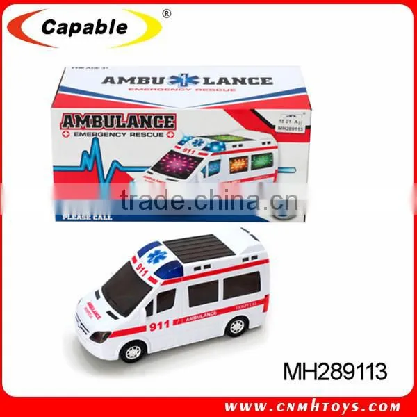 2016 BO Bump and go Ambulance Car Toy With Music and 3D Light