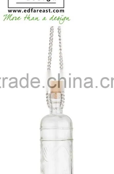 Garden Hobnail Glass Bird Feeder Bird Food Dispenser With Bottle photo-5