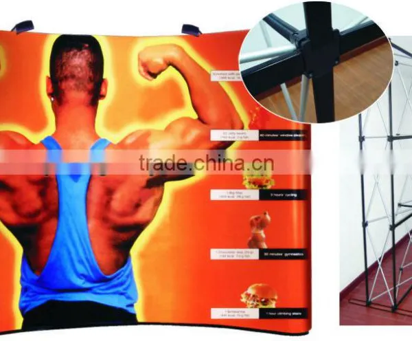 Hot Sale 8ft and 10ft Curved and Straight Spring Pop up Stand