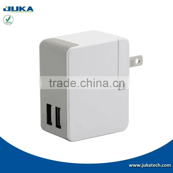 Super Fast Multiple Mobile Phone Travel Charger , 2 Slots Automatic Recognition USB Wall Charger photo-3