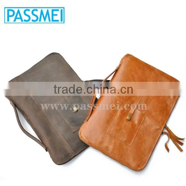 High Quality Leather laptop case bag, Multi-Function Tablet bag