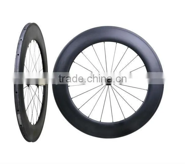 700C CARBON WHEELS 88MM TUBULAR, Professional Bike Wheels 3k Glossy Rim 88mm Tubular, Road Bicycle Wheelsets 88mm Tubular photo-2