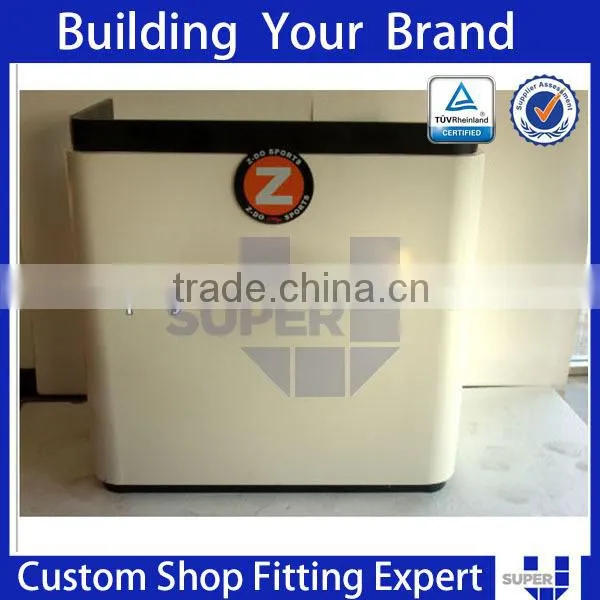 Wood and Glass Cash u Shaped Counter Wooden Cash Counter Table photo-5