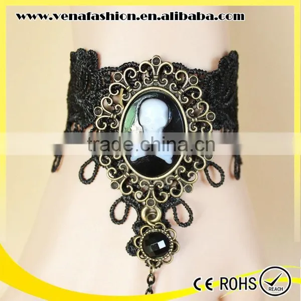Hallowmas Skull Vintage Bracelet for Women, Vintage Slave Bracelet photo-2