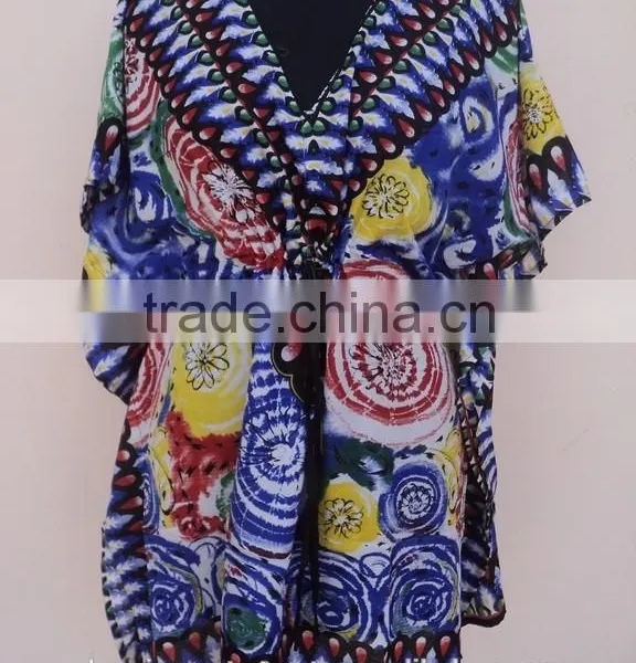 Latest Printed Designs Ponchos & Kaftans for Womens / Floral Printed Womans Dress