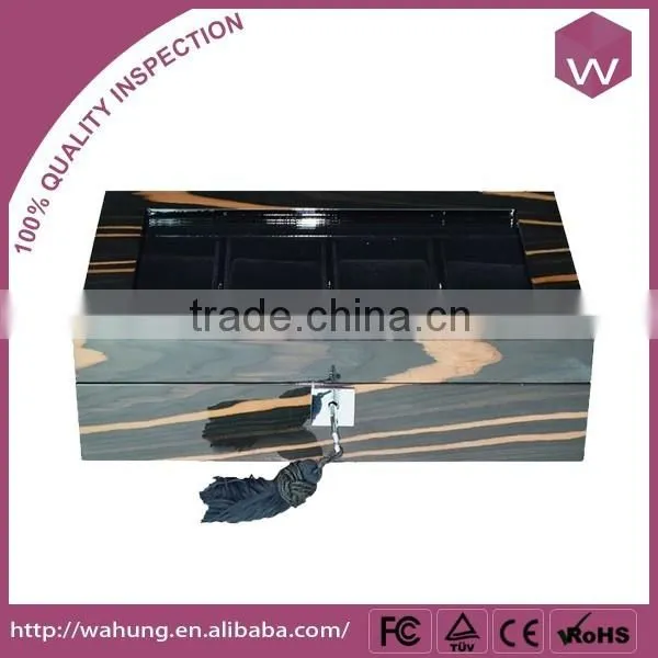 Luxury Strong Plexiglass Top Window Black Finshing Watches Display Box photo-2
