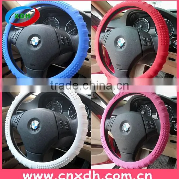 Car Accessories Pink Silicone Steering Wheel Cover for Girls photo-4