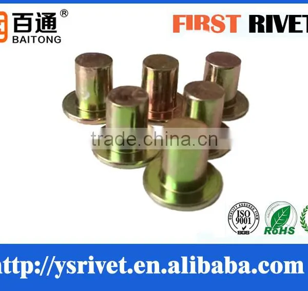 8x11.5mm Yellow Zinc Color Solid Steel Rivet photo-2