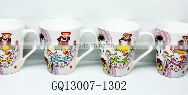 Cheap Sale Fine Bone China Tea Cups With Decals V-shape and Hand Bulk Packing photo-6