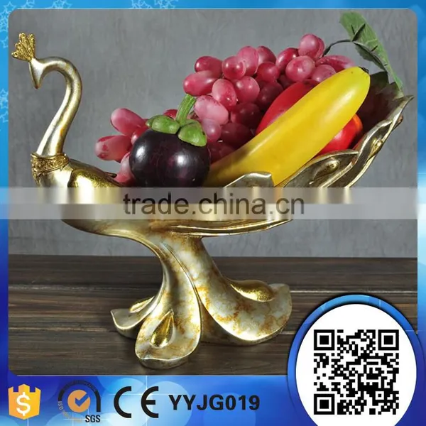 Factory Price Polyresin Handmade Decorative Fruit Bowl