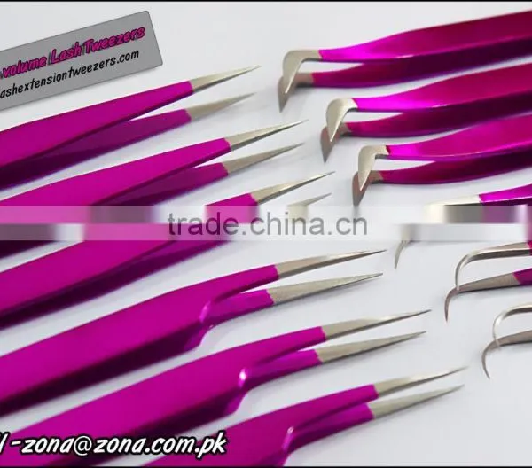 Lashes Tweezers / Magenta Colored Tweezers