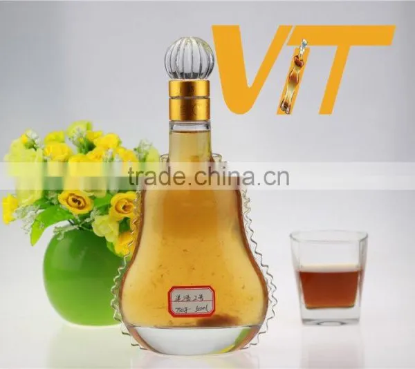 High Quality Glass Ethanol Bottle Screw Mouth Bottle Cucurbit Shape Bottle photo-4
