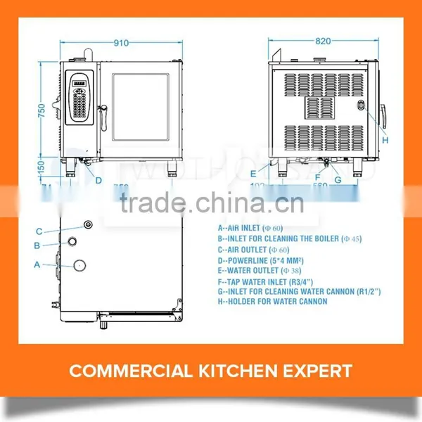 2016 Commercial Baking Equipment 6 Trays Memory Program Convection Deck Oven Steam Oven photo-2