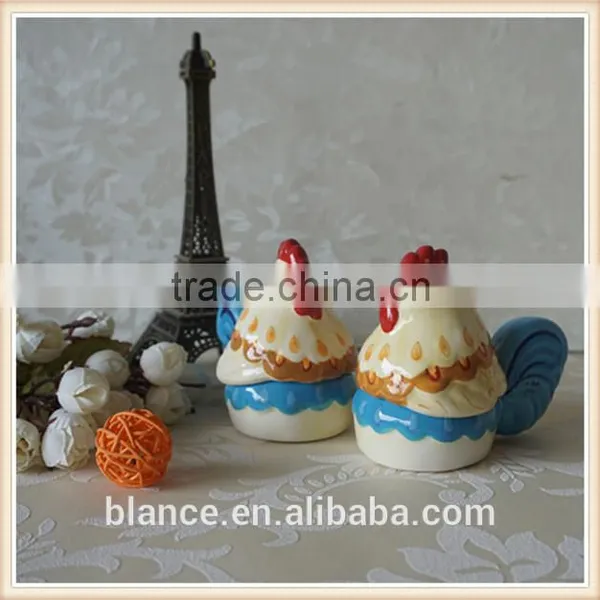Ceramic Rooster Salt Shaker Animal Sieve Pepper Shaker photo-4