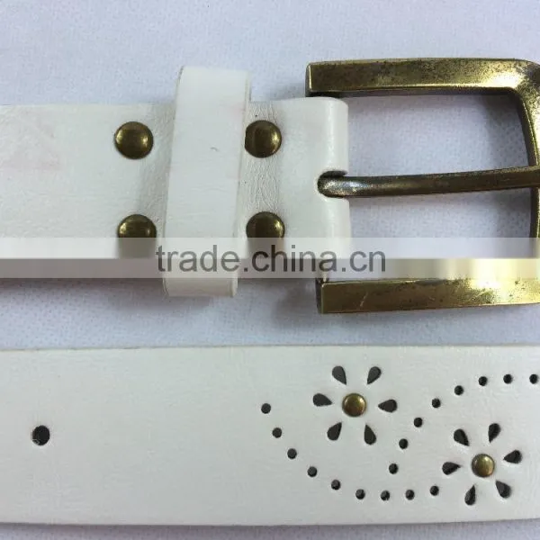 White Fashion Metal Rivet Belts Fashion Studded Belts photo-2