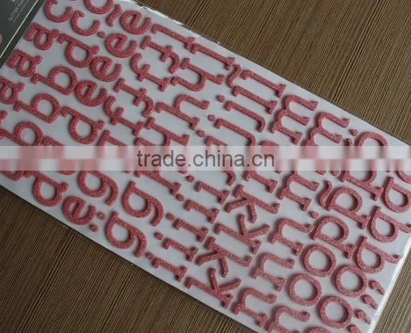 Colored Glitter Letter Number Stickers photo-3