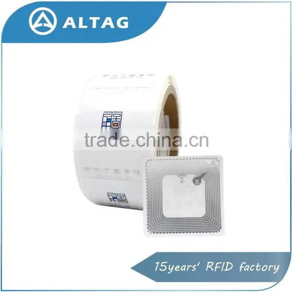 50x50mm I-CODE SLI 13.56mhz Paper Rfid Smart Label, Rfid Eas Label