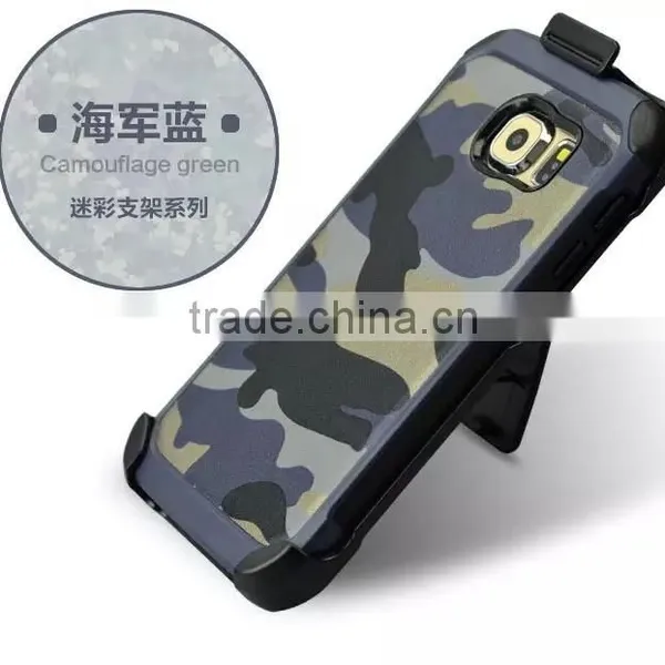 Ultra Shock Three Layer Hard Shell Cover Holster With 360 Degree Rotating for Samsung Galaxy S6