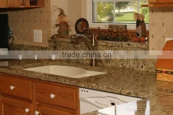 GRANITE COUNTERTOP WITH BUILT IN SINK, COLOR NEW VENETIAN GOLD