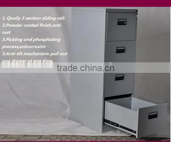 Commercial & Home Use Knock-down Office Steel 4 Drawer File Cabinet photo-3