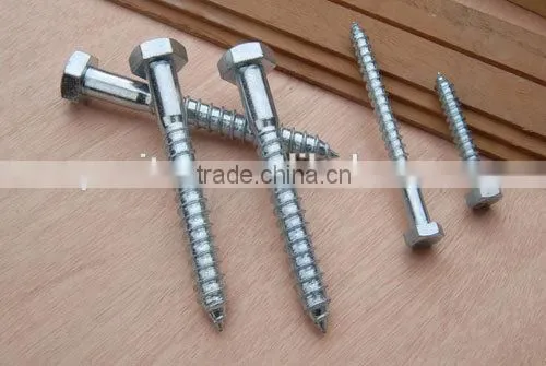 Factory Supply Box Packing DIN571 Hex Head Coachscrew Cr3 Zinc Plated photo-2