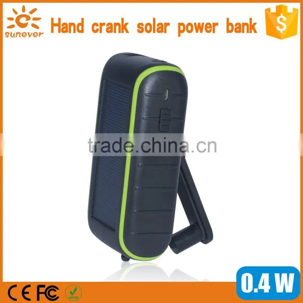 Dual USB and Waterproof Hand Crank Solar Mobile Charger photo-3