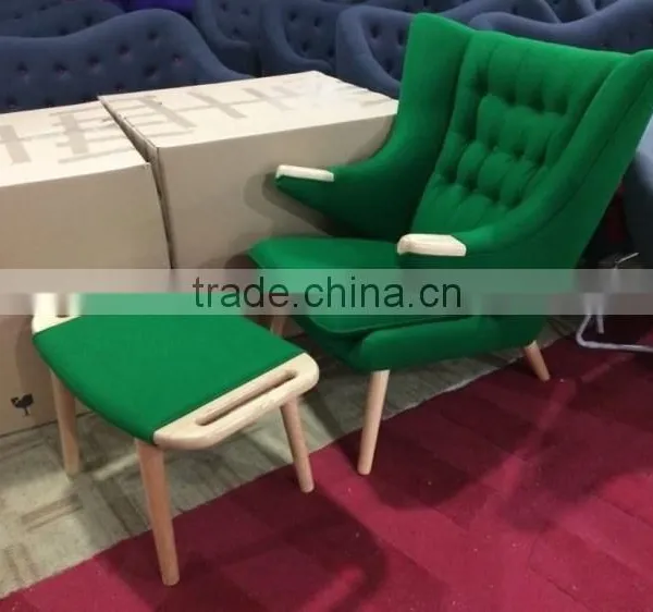 Replica Hans J. Wegner Teddy Papa Bear Chair With Ottoman photo-6