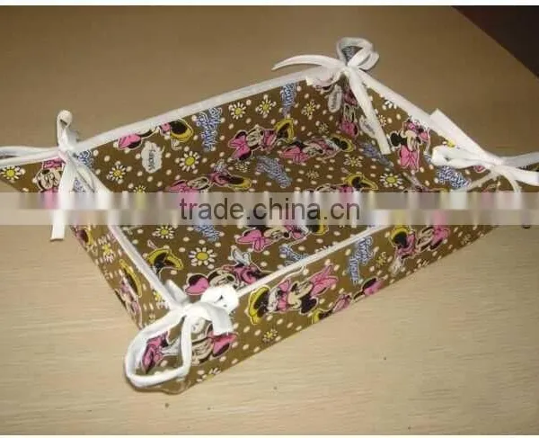 Rectangle Folding Washable Woven Fabric Baking Bread Basket photo-2
