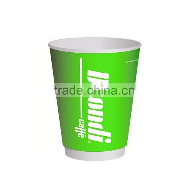 Dispoable 4 oz Double Wall Paper Cups. Blue Cups Customized Logo photo-3