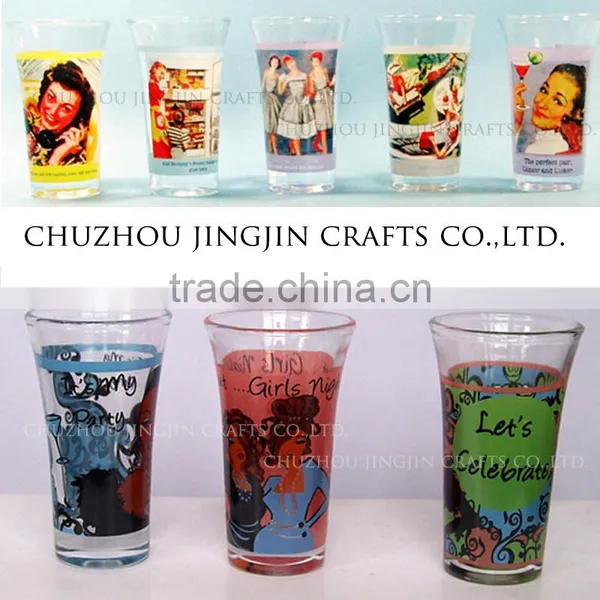 High Quality Factory Supply 30ml Shot Glass Clear/frosted/decal Logo Shot Glasses photo-2