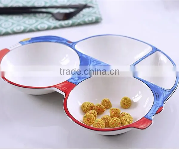 9inch Car Shape Ceramic Plate Children Ceramic Plate Kids Funny Ceramic Plate photo-4