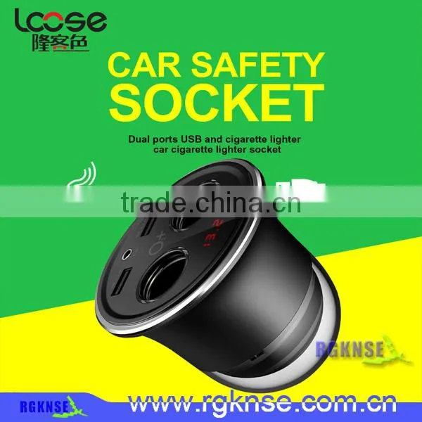 2017 Double Cigarette Car Cigarette Lighter Socket Dual Usb Car Charger With Resqme Car Escape Tool Safety Seat Belt Cutter photo-5