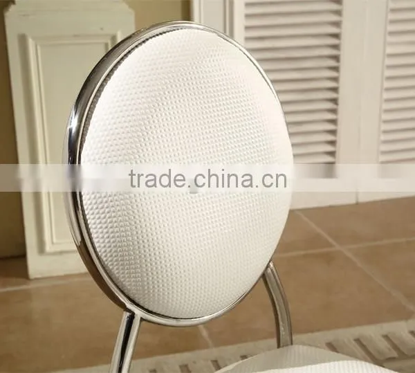 White Cover Silver Banquet Chair Wedding Chair photo-4