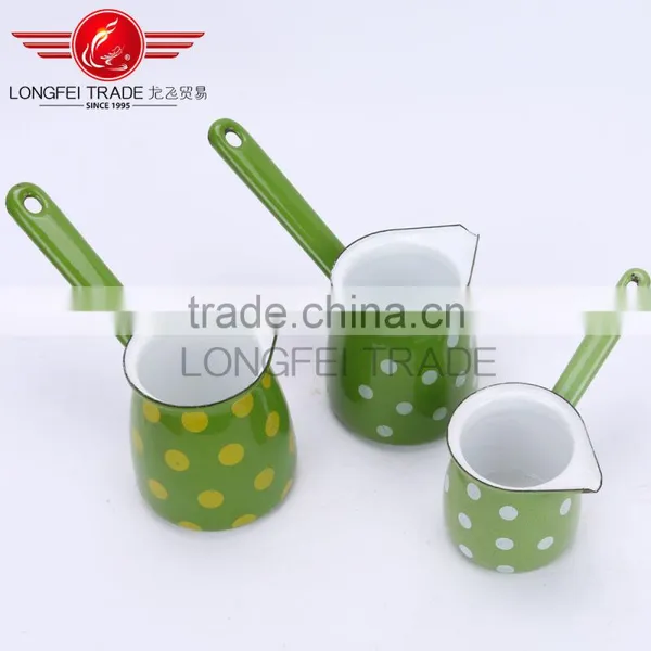 3 PCS Customized Classic Antique Enamel Arabic Coffee Pot for Turkish Coffee photo-2