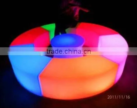 LED Colorful Garden Dining Table Bench Seats /classic Long Cube Bench photo-3