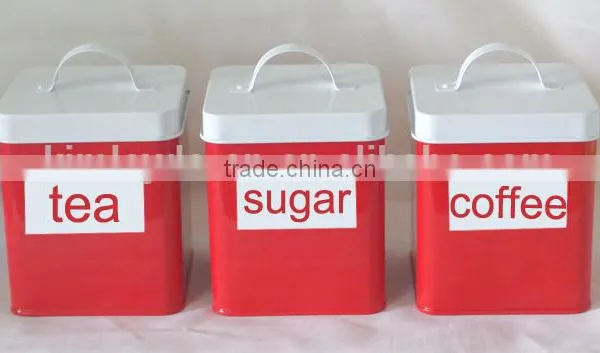 Red With White Square Home Storage Bins