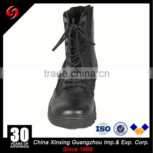 Custom Made High Ankle Black Pilot Military Boots With Zipper photo-3
