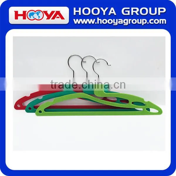 New Arrival ABS Plastic Velvet Hanger for Dresses/Suits With Notches Black as Customized Color photo-2